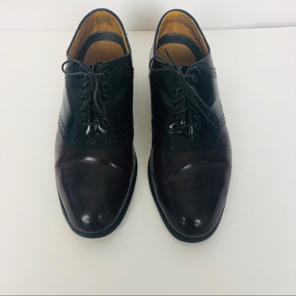 French Shriner Black & Wine Dress Shoes Size 12 - Picture 2 of 8